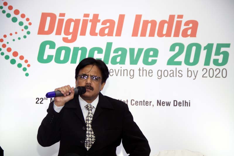 Anupam Shrivastava, CMD - Railtel answering a query at the event